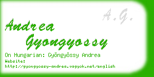andrea gyongyossy business card