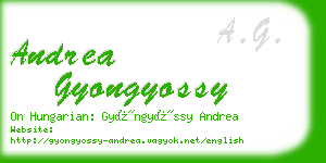 andrea gyongyossy business card